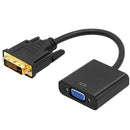 1080p DVI 24+1 Pin Male to VGA 15 PinS Female Active Cable Adapter Converter Hot