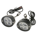 2PCS 15W Motorcycle ATV Bike 4 LED Driving Fog Head Spot Light Headlight