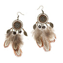 Womens Bohemian Earrings Long Tassel Feather Fringe Boho Dangle Jewelry