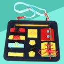 Felt Busy Board for Toddler Basic Skills Activity Board for Early Learn To Dress