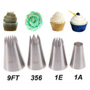 4Pcs Large Icing Piping Nozzles Russian Pastry Tips Baking Tool Cake Decor SetOZ