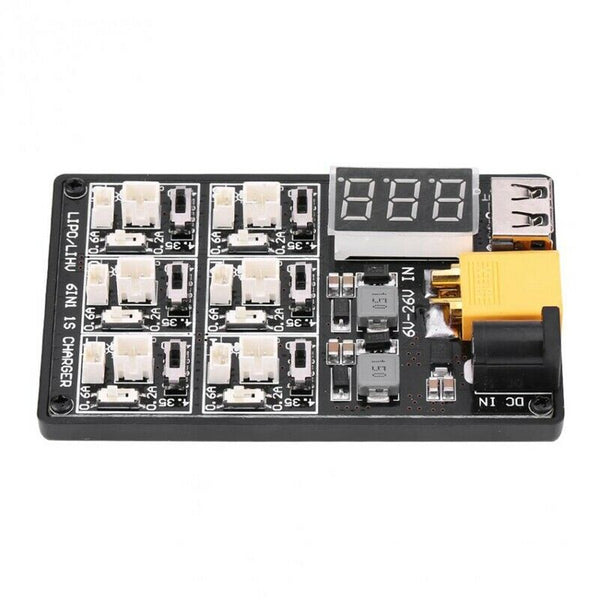 6In1 LiPo Charging Board 1S LiPo Battery Charger Charging Board RC Accessor A3X8