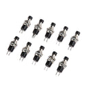 10x Pushbutton Switches Switches Release Off Black