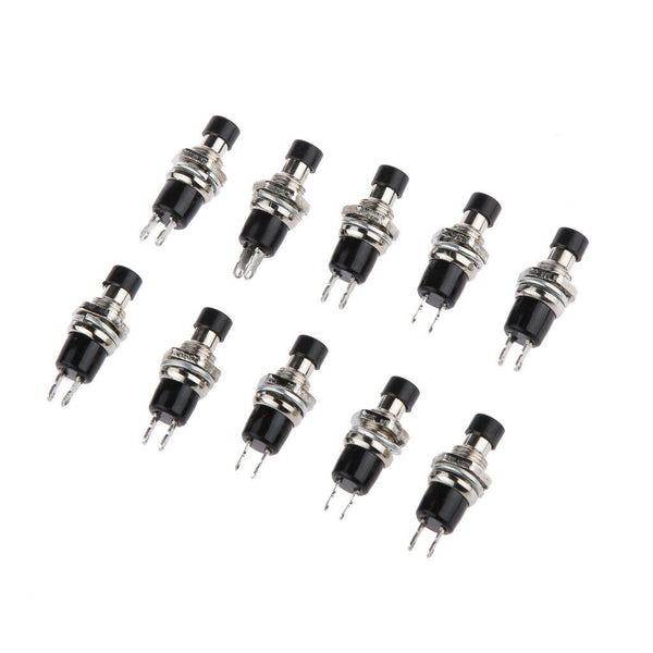 10x Pushbutton Switches Switches Release Off Black