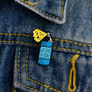Enamel Cartoon Blue Bottle Spray Collar Shirt Brooch Pins Badge Corsage Brooc %x