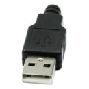 New 10pcs Type A Male USB 4 Pin Plug Socket Connector With Black Plastic Co