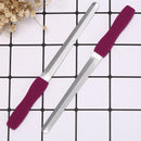 2Pcs Double-sided Concave Convex Nail File With Non-slip Handle Nail Art ToolsME