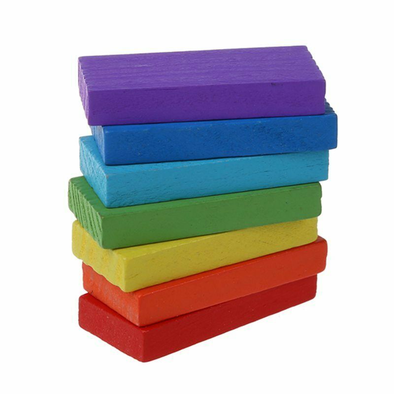 Pack of 120 Mix Wooden Kids Children Domino Game Play Toys I9X7