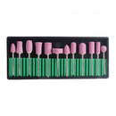 12x/Set Nail Art Manicure Tool Ceramic Drill Bits Burs Polishing Grinding  TVM