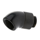 G1/4'' Thread 45Degree Rotary PC Water Cooling Tube Connector Fitting Black