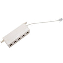 Beige RJ11 6P4C Male Plug to 5 Ports 6P2C Female Socket Phone Line Splitter
