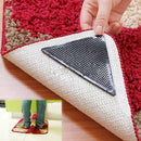4Pcs/Set Silicone Bath Carpet Pad Anti-Slip Table Door Stick Floor Mat Rugs C9J8