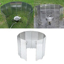 40 Pieces Aluminum Compact Folding Stove Windshield Panels Cooker Windscreen