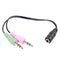 3.5mm Female to Stereo Dual Male Y Splitter Microphone Speaker Cable Y6K7