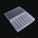 Double Sided 14 Compartments Plastic Fishing Lure Tackle Box Fishing Case