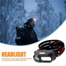 Waterproof Torch USB Charging XPE+COB LED Flashlights Headlight (Black)