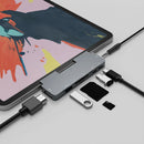 USB C Hub Multiport Adapter - 7 in 1 Portable Space Aluminum Dongle with 4K HDMI