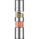 2 In 1 Salt And Pepper Grinder Set,Stainless Steel Salt Grinder With Adjust