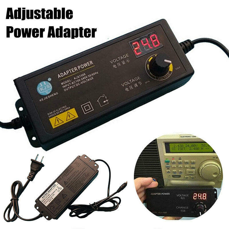 60W 3-24V Adjustable Adapter With Display Screen Of Voltage DC Power SupplyB Hn