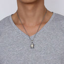 Buddhist Mantra Om Mani Padme Hum Stainless Urn Ash Bottle Memorial Necklace