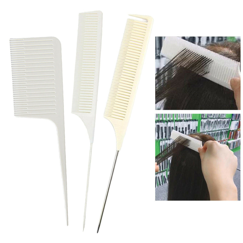 3Pcs Professional Weaving Sectioning Highlighting Foiling Hair Comb