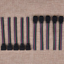 10Pcs 4Pin Male + Female Connector Cable Wire for 3528 5050 LED Strip Light FT