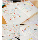 New 6 Sheets Paper Stickers for Diary Scrapbook Book Wall Decor Skin DIY WBBITO