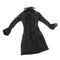 Female Clothing 1/12 Women Black Long Leather Coat for Scarlet