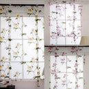 2xBeauty Floral Roman Curtain Sheer Rod Pocket Tab Top Window Voile Drape 32x40"