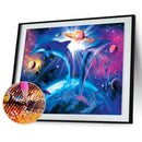 5D DIY Full Drill Fantasy Dolphin Horse Embroidery Diamond Painting (B1022)