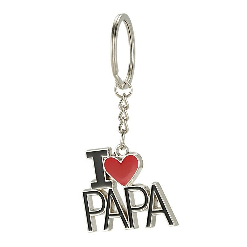 1 Pieces Keychain (I LOVE PAPA) Creative Fashion Jewelry Zinc Alloy Keychai W6V7