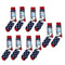 5x Mens Casual Cotton Stockings Breathable Crew Socks Bright Colors Hosiery