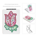 DIY Flower Special Shaped Diamond Painting Mini Rectangle Makeup Mirror