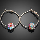 Chic Women Elegant Crystal Rhinestone Ear Stud Hoop Eardrop Earrings Jewelry
