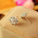 Top Women Stud Earrings Spherical Stud Earrings Vogue Crystal Flower Earrings