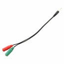 20cm 3.5mm Male to Dual Female Microphone Audio Extension Cable J2G1