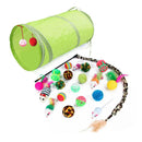 21pcs/set Funny Pet Cat Tunnel Cats Cave Kitten Stick False Mouse Ball Toys A