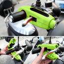 Motorcycle Brake Throttle Grip Scooter Handlebar Anti Theft Locks (Green)