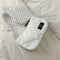 Casual Nylon Women Handbag Totes Female Zip Underarm Shoulder Bag (White)
