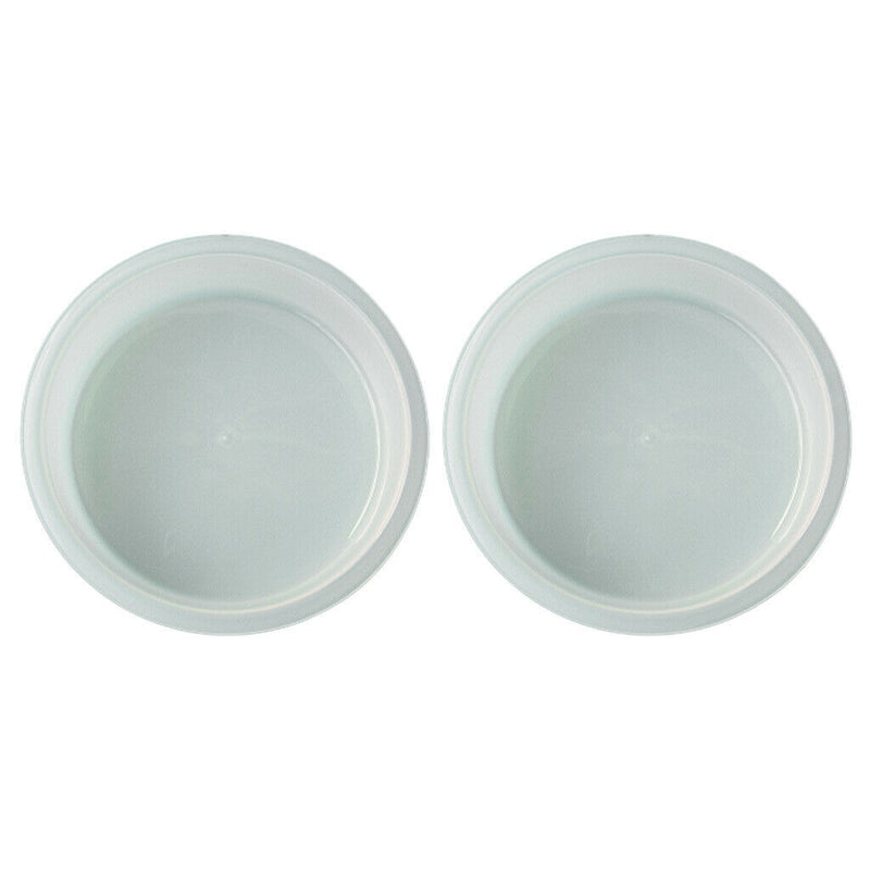 2Pcs Plastic Birdseed Bowl Reusable Feeding Dishes Tray Birdbath Accs 18cm