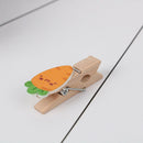 10pcs / set of carrot wooden photos folder with twine party decoratio_