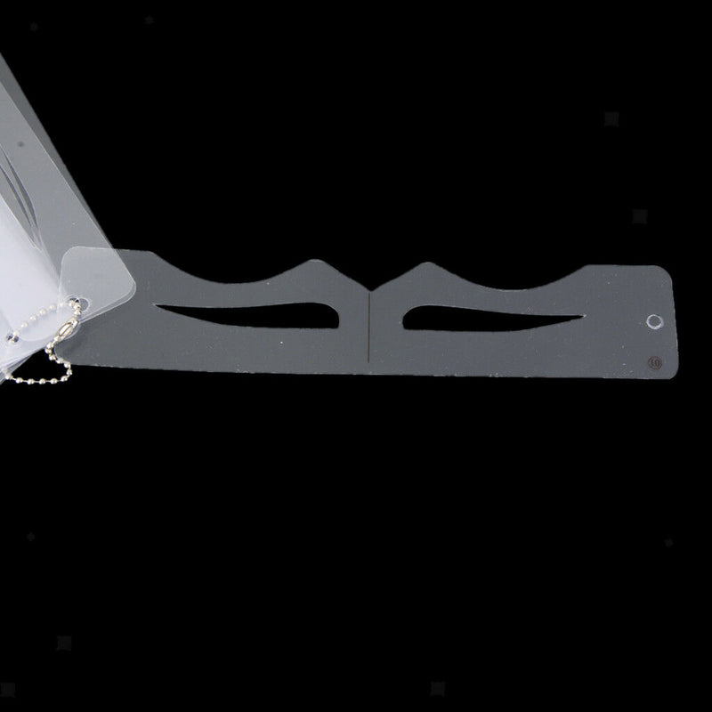 12 Eyebrow Grooming Shaping Stencil Kit Brow Template Makeup Shaper DIY Tool