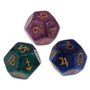 6Pcs Polyhedral D12 Acrylic Astrological Dices Constellation Divination Toys