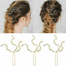 Wedding Party Hairpin Imitated Headdress Plait Hairclip Vine Accessories J1 K7V8