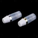 2x Clear Empty Plastic Vacuum Press Down Pump Bottle Tubes Cosmetic Travel