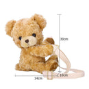 Lovely Cartoon Bear Messenger Handbags Women Girls Faux Fur Shoulder Bags
