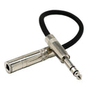 6.35mm Female to Male Cable 20cm Audio Adapter Extension Cord Wire Converter