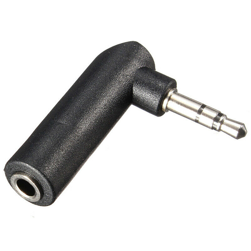 Right Angle 3.5mm Male To Female Stereo Plug Adapter Adaptor Convertor L Sh N7S7