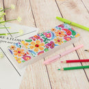DIY Flower Special Shaped Diamond Painting 2 Grids Students Pencil Case