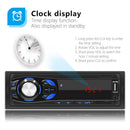 Single 1DIN Bluetooth Car Stereo MP3 Player FM Radio AUX TF Card U Disk+Remote